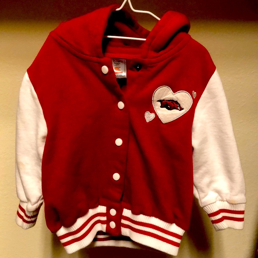 Arkansas Razorbacks Hoodie Jacket w/ Snaps (2T)